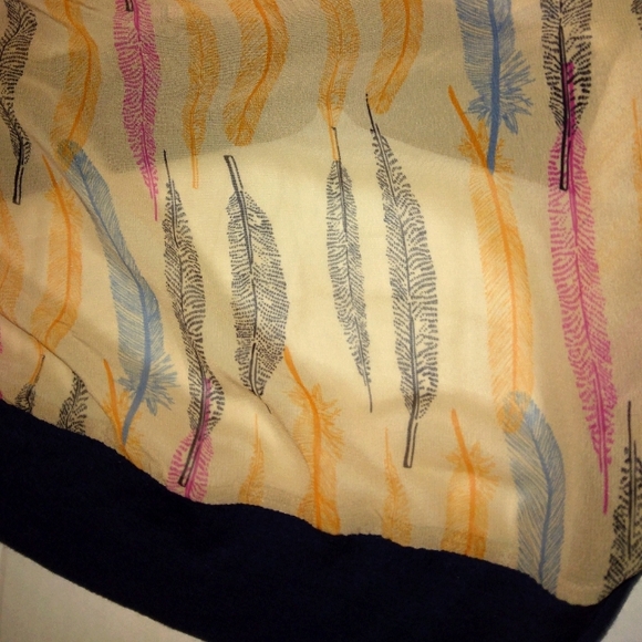 ☆Like New☆LORD & TAYLOR☆Juniors Neon Sheer Feather Print Tank☆So Pretty☆Medium - Picture 12 of 12